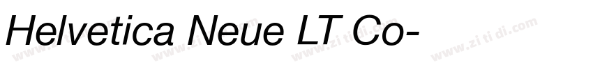 Helvetica Neue LT Co字体转换